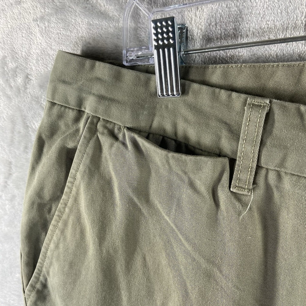 Peter Manning Pants men's 35x28 Chino Classic Fit Green Flat Front Casual Cotton - Picture 3 of 13